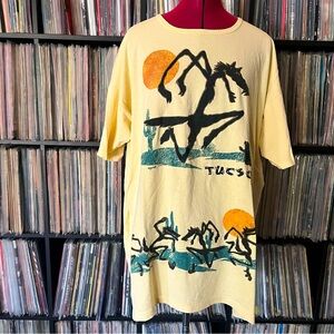 Suttons Coyote Saguaro Lizard Desert🌵 Wrap-Around Graphic oversized Y2K 90s 🏜️